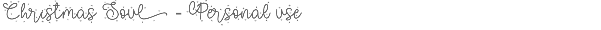 Sample characters Christmas Soul Font